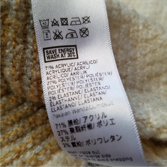 Topshop patchwork open front cardigan knit coat size 2 - Picture 6 of 8